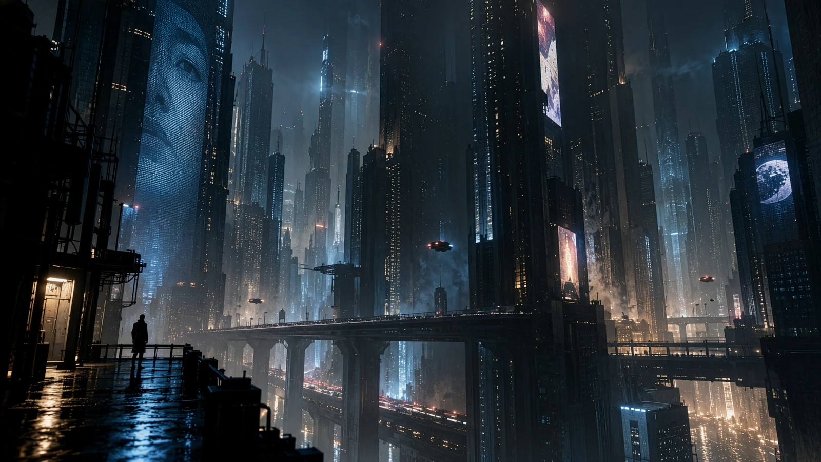 赛博朋克城市场景