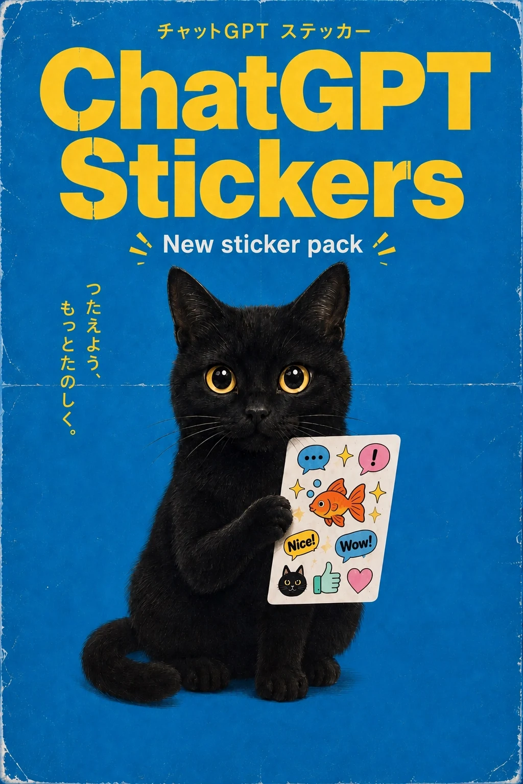 猫咪贴纸海报
