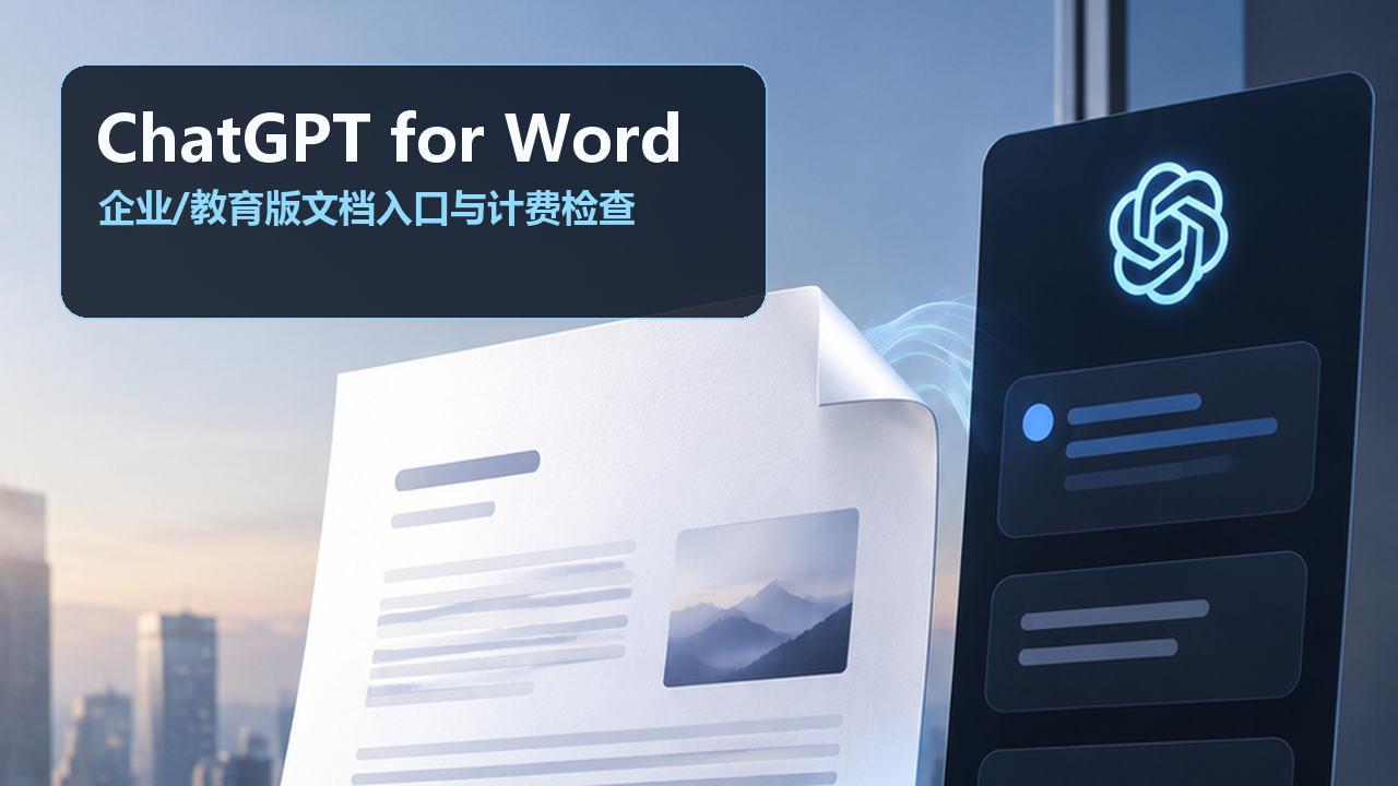 ChatGPT for Word 怎么用：先看权限、默认开启和计费